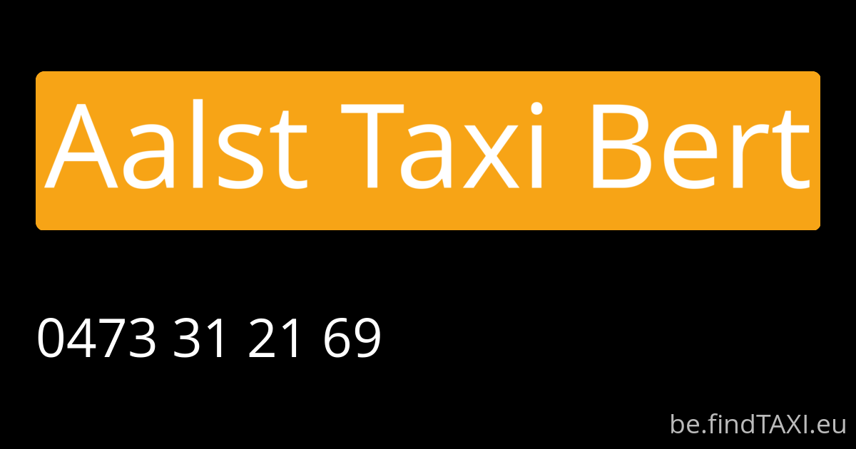 Aalst Taxi Bert (Aalst)